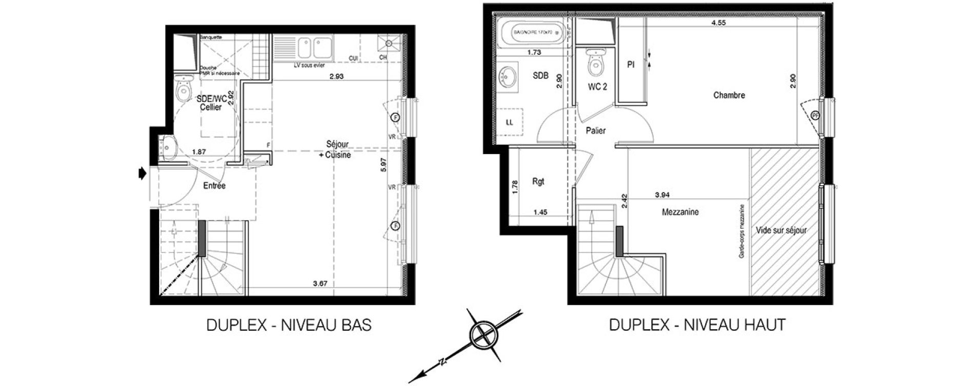 Duplex T3 de 61,04 m2 &agrave; Chatou Centre