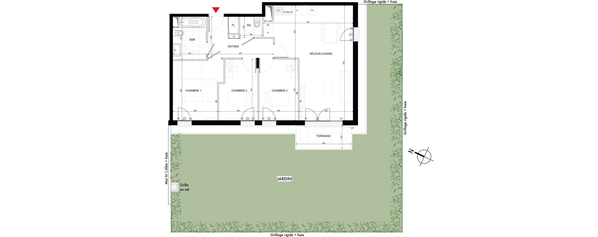 Appartement T4 de 76,88 m2 &agrave; Conflans-Sainte-Honorine Renouveau