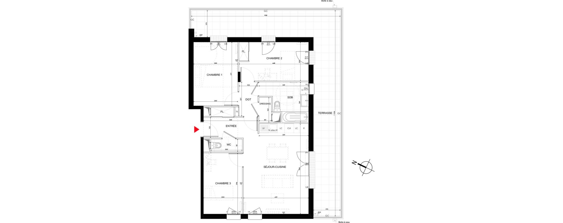 Appartement T4 de 73,91 m2 &agrave; Conflans-Sainte-Honorine Renouveau