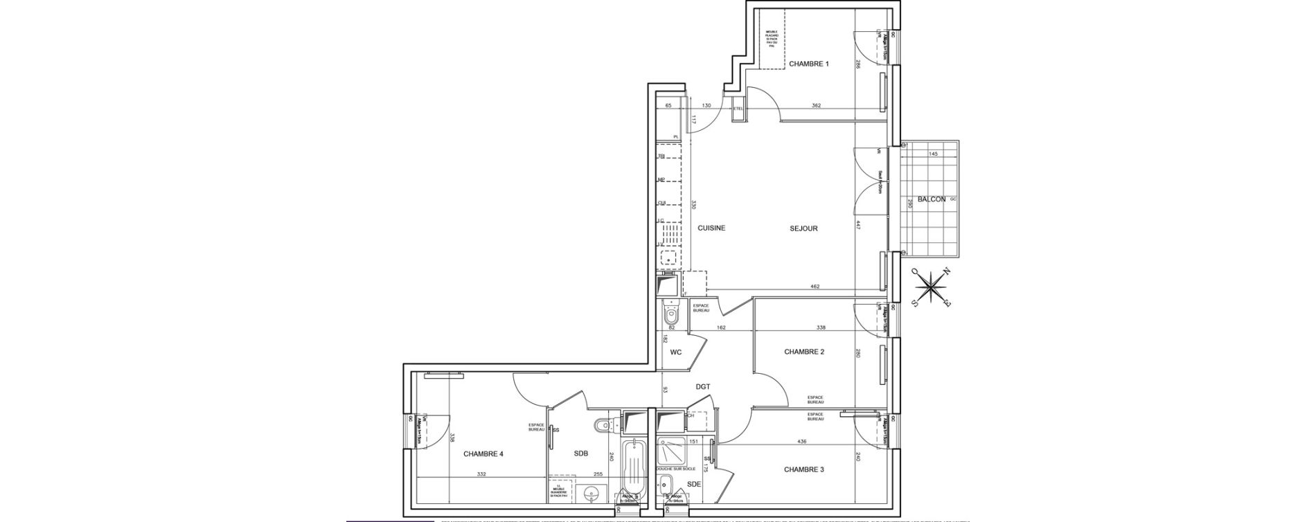 Appartement T5 de 86,51 m2 &agrave; Conflans-Sainte-Honorine Champ du four