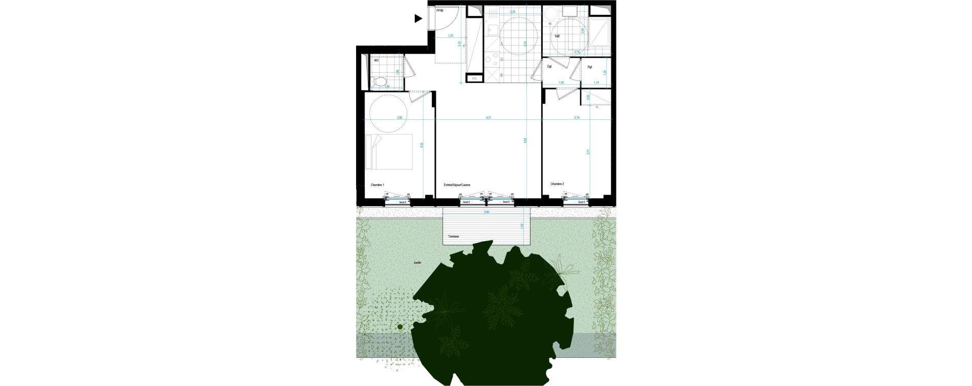 Appartement T3 de 67,67 m2 &agrave; Conflans-Sainte-Honorine Basses roches