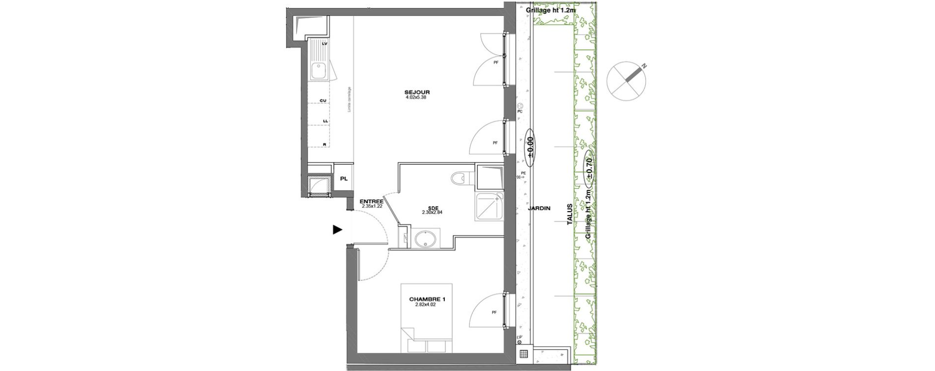 Appartement T2 de 41,58 m2 &agrave; Conflans-Sainte-Honorine Vieux conflans