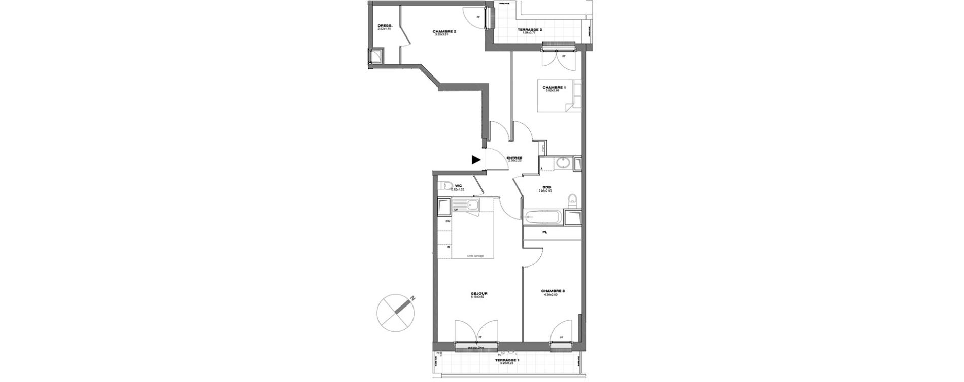 Appartement T4 de 76,29 m2 &agrave; Conflans-Sainte-Honorine Vieux conflans