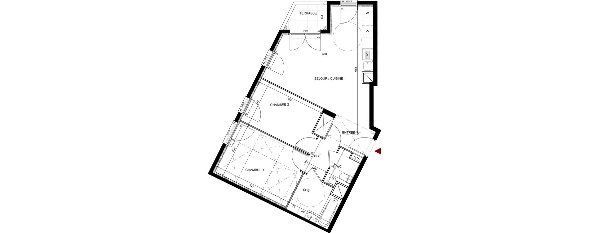 Appartement T3 de 56,77 m2 &agrave; Conflans-Sainte-Honorine Centre