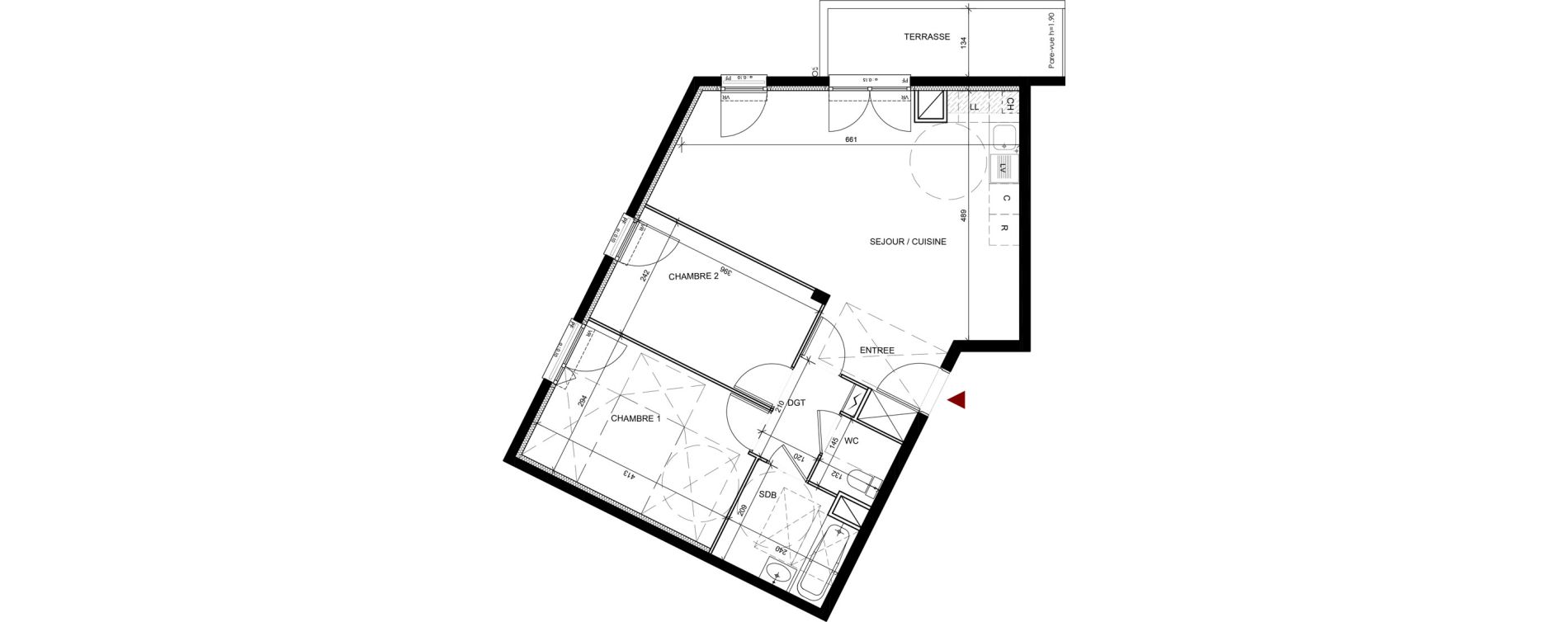 Appartement T3 de 61,76 m2 &agrave; Conflans-Sainte-Honorine Centre