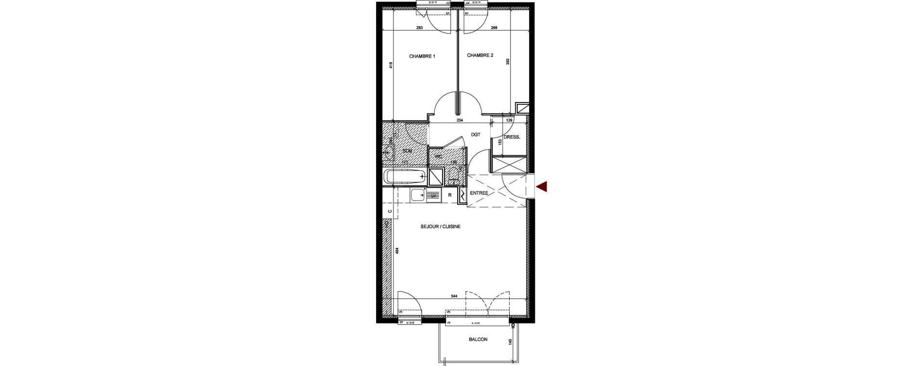 Appartement T3 de 61,13 m2 &agrave; Conflans-Sainte-Honorine Centre