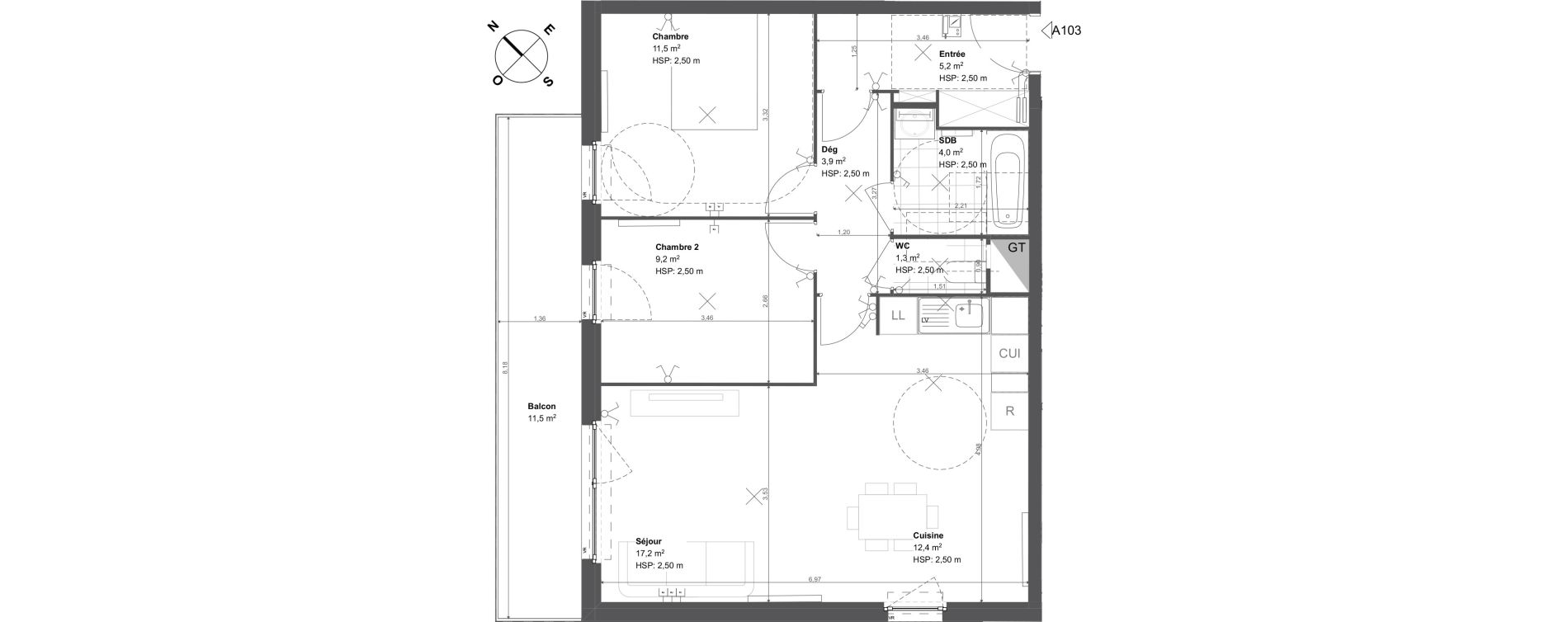 Appartement T3 de 64,70 m2 &agrave; Conflans-Sainte-Honorine Centre