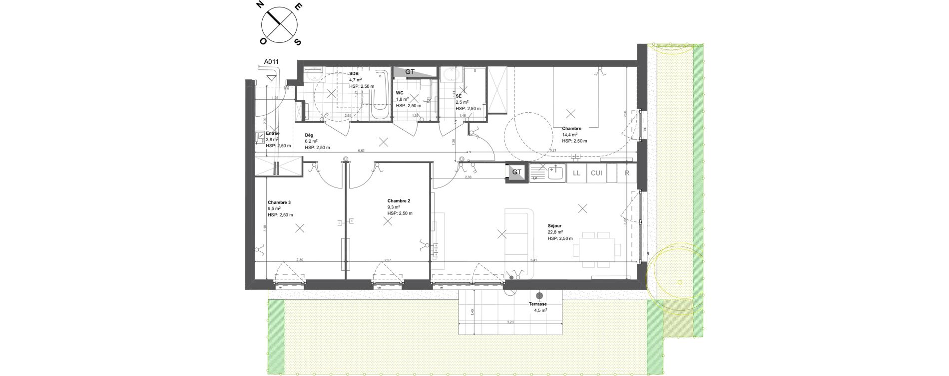 Appartement T4 de 75,00 m2 &agrave; Conflans-Sainte-Honorine Centre