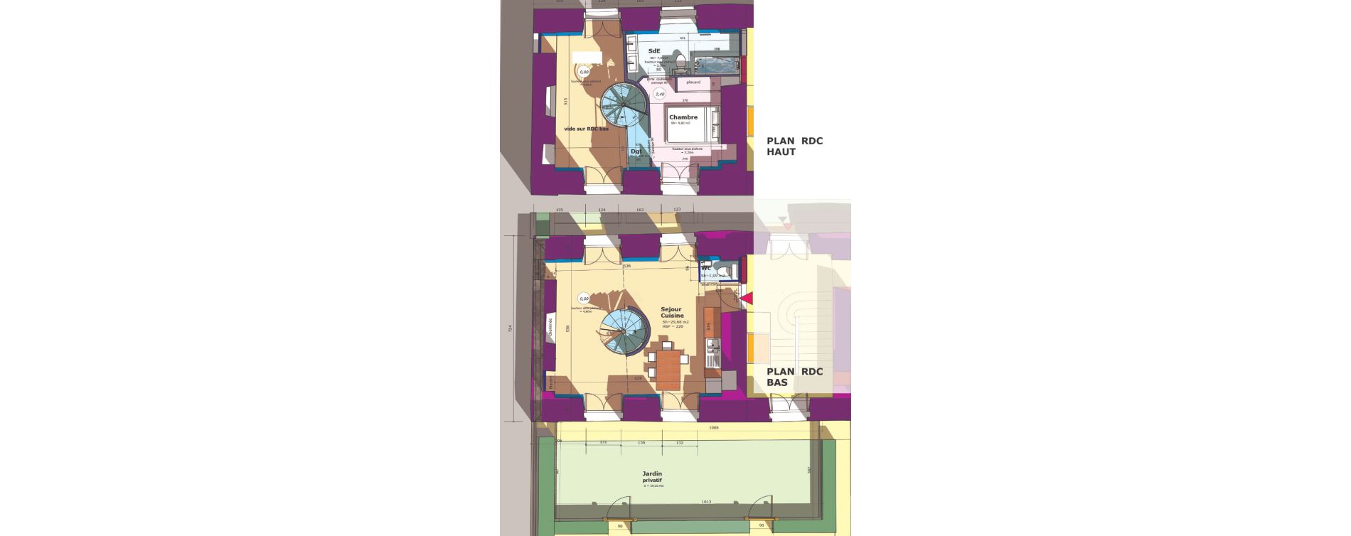 Duplex T2 de 49,12 m2 &agrave; Crespi&egrave;res Centre