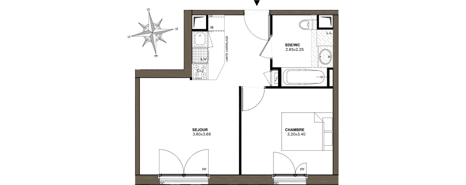 Appartement T2 de 36,01 m2 &agrave; Croissy-Sur-Seine Centre