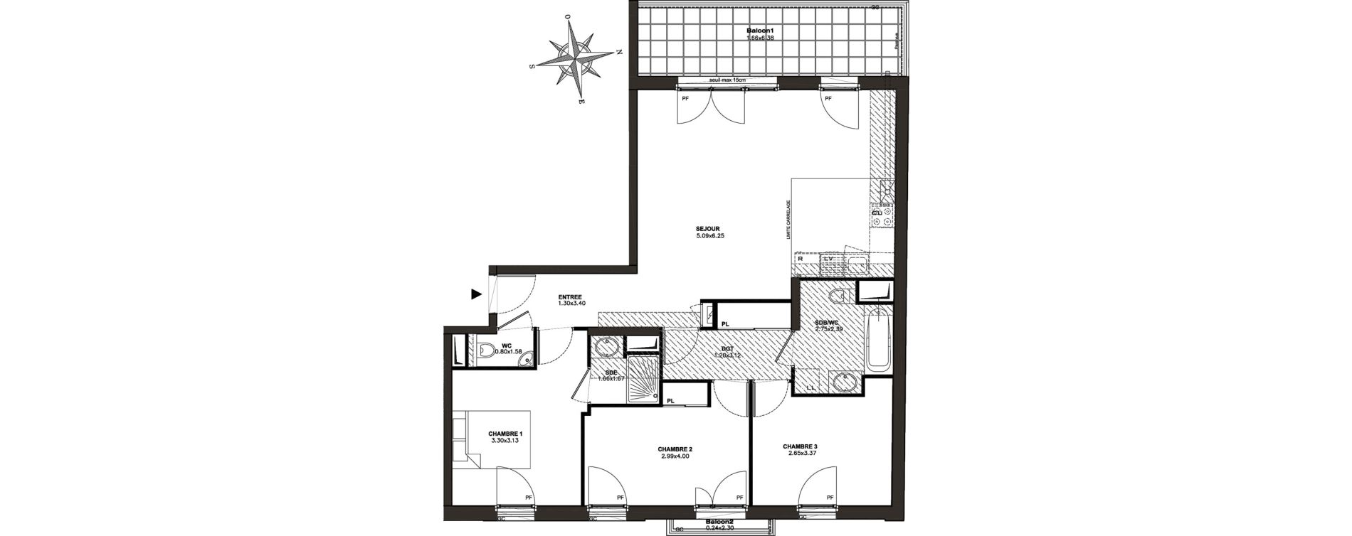 Appartement T4 de 93,35 m2 &agrave; Croissy-Sur-Seine Centre
