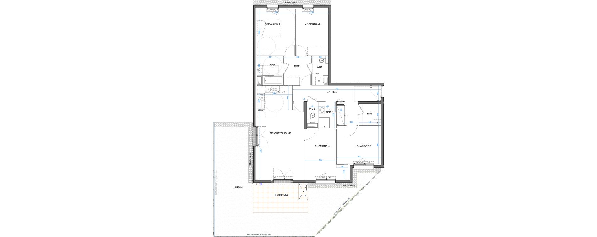 Appartement T5 de 106,80 m2 &agrave; &Eacute;lancourt Clef de saint-pierre