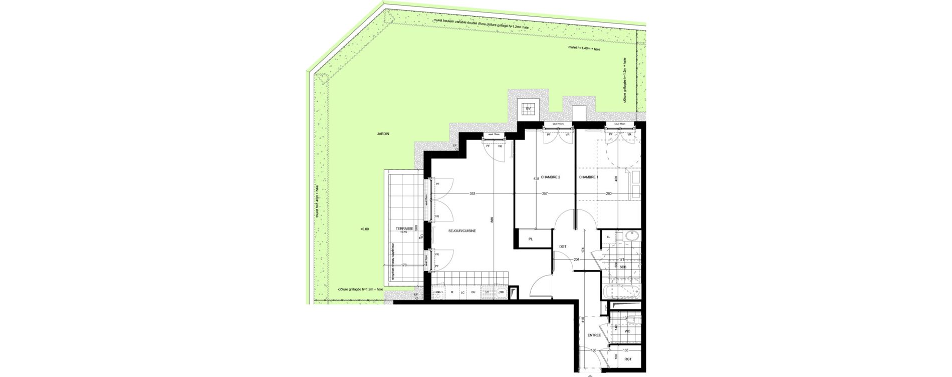 Appartement T3 de 68,19 m2 &agrave; &Eacute;lancourt Village
