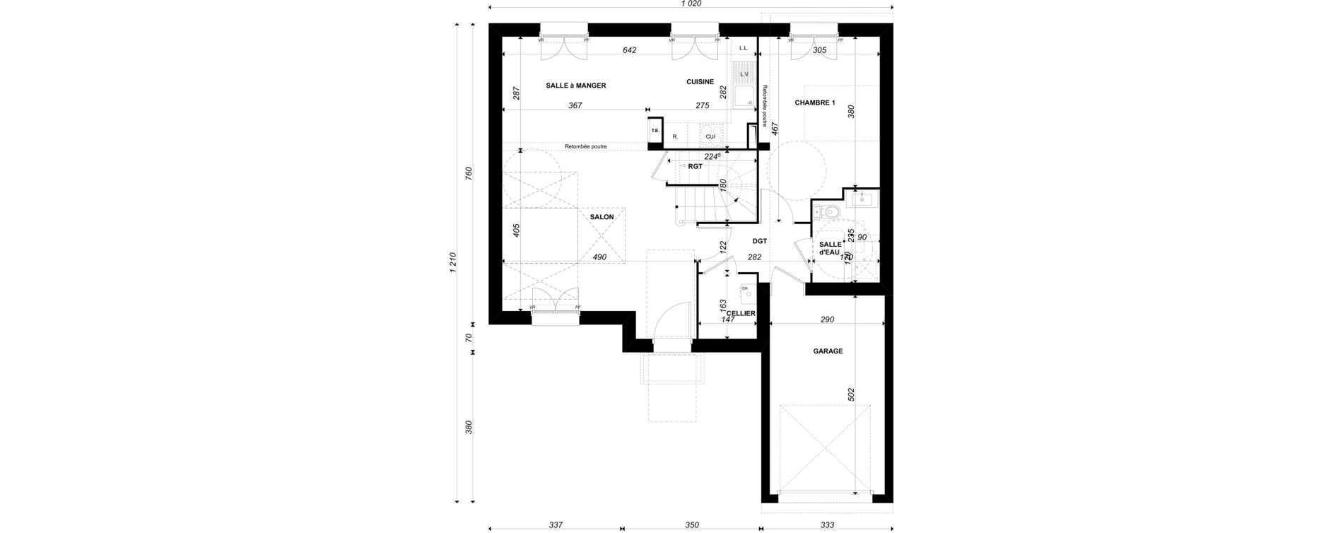 Maison T5 de 102,88 m2 &agrave; &Eacute;p&ocirc;ne Centre