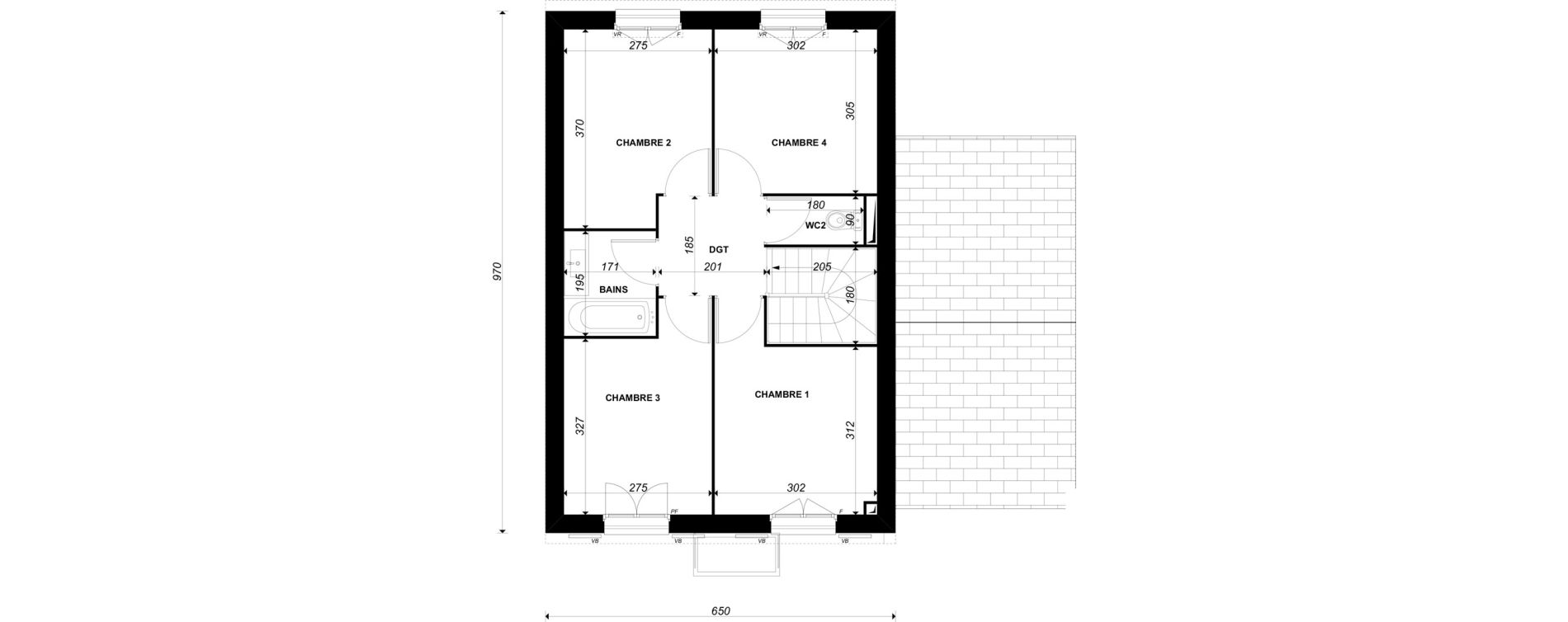 Maison T5 de 96,31 m2 &agrave; &Eacute;p&ocirc;ne Centre