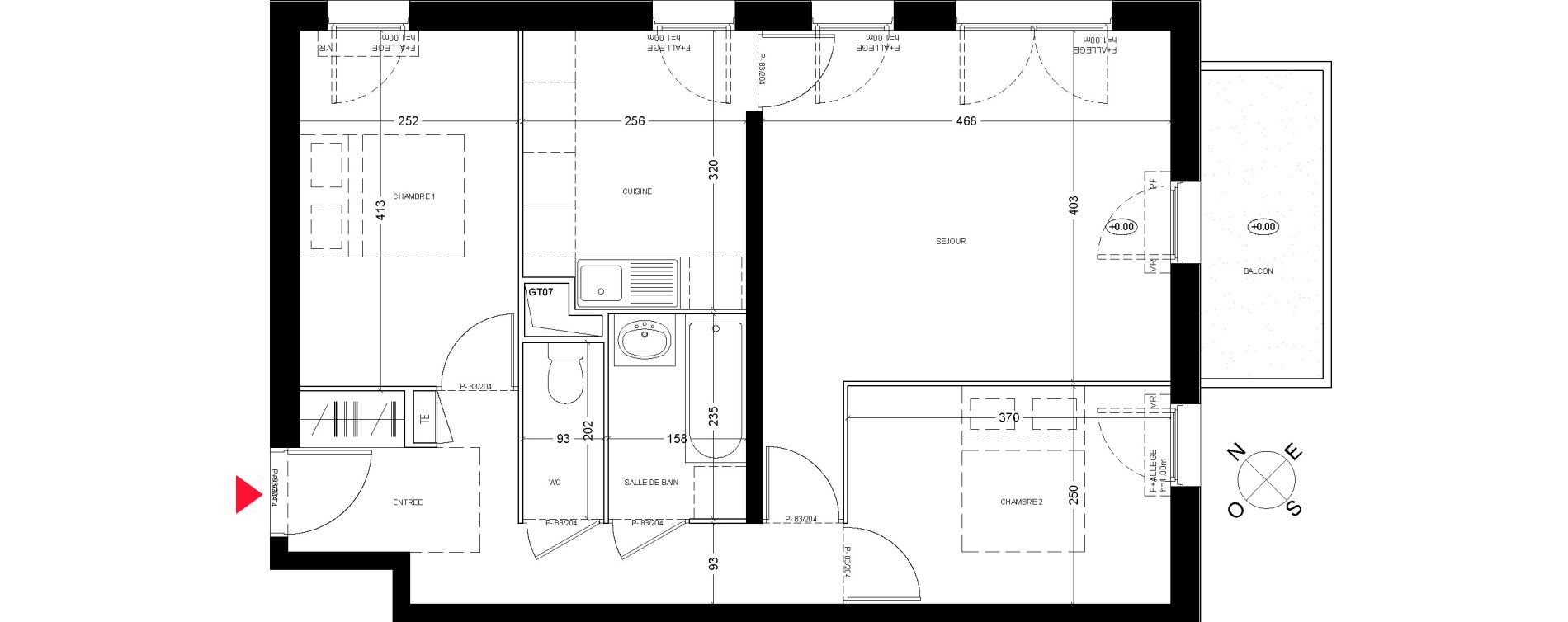 Appartement T3 de 62,15 m2 &agrave; Freneuse Centre