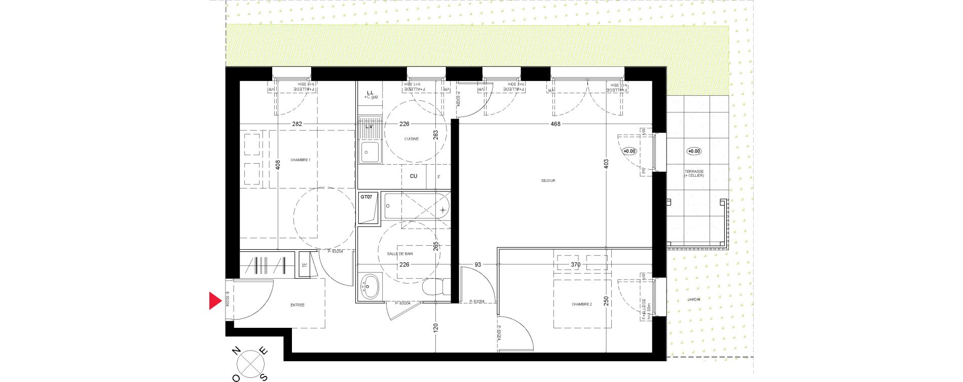 Appartement T3 de 62,38 m2 &agrave; Freneuse Centre