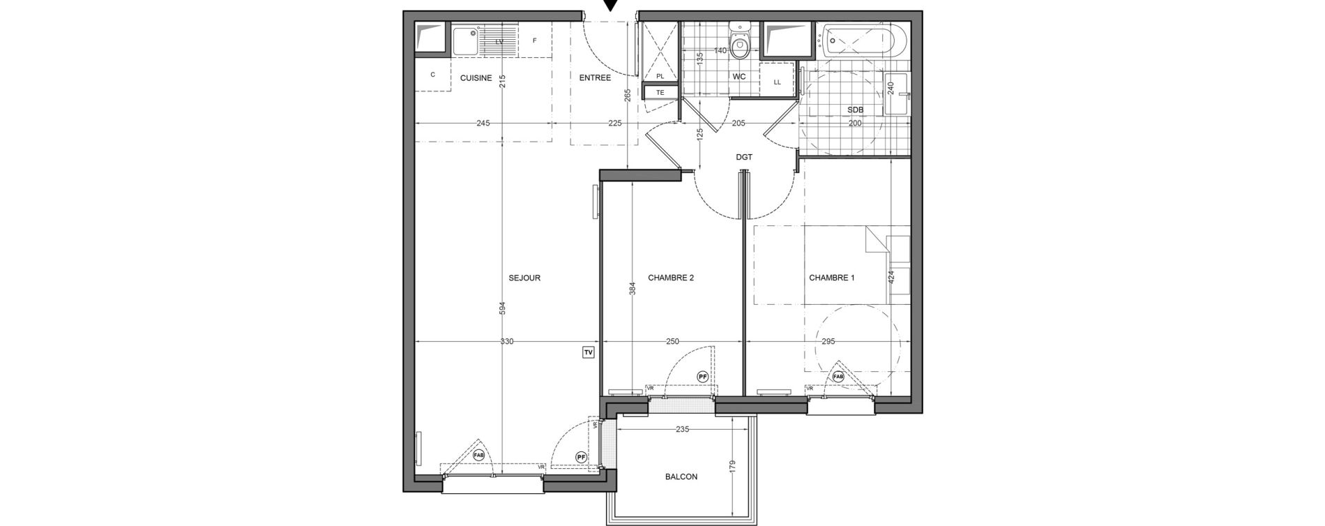 Appartement T3 de 61,27 m2 &agrave; Freneuse Centre