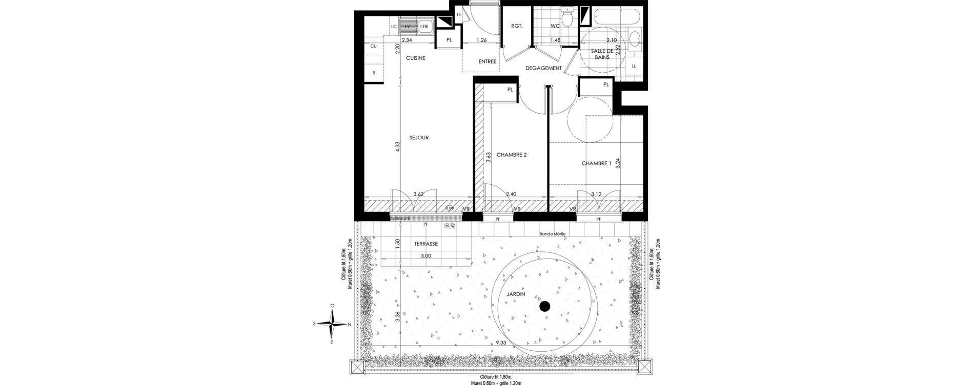 Appartement T3 de 58,83 m2 &agrave; Gargenville Centre