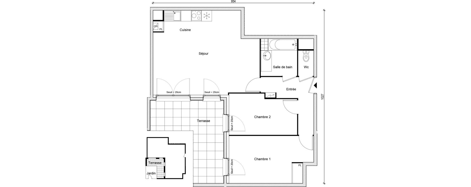 Appartement T3 de 63,90 m2 &agrave; Gargenville Centre