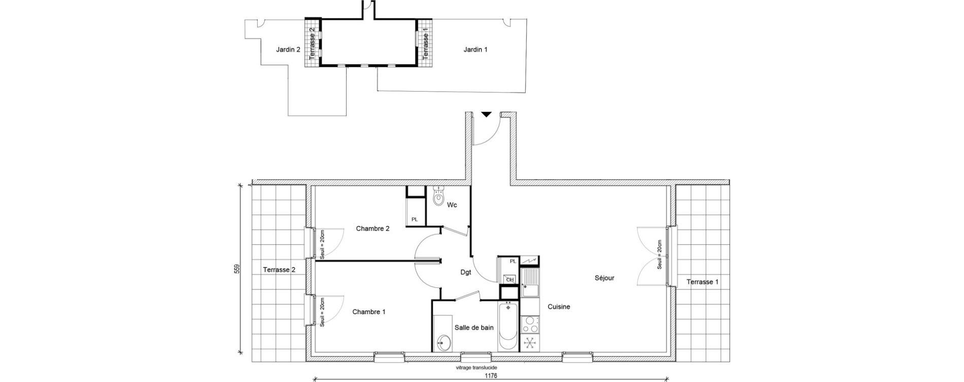 Appartement T3 de 66,78 m2 &agrave; Gargenville Centre