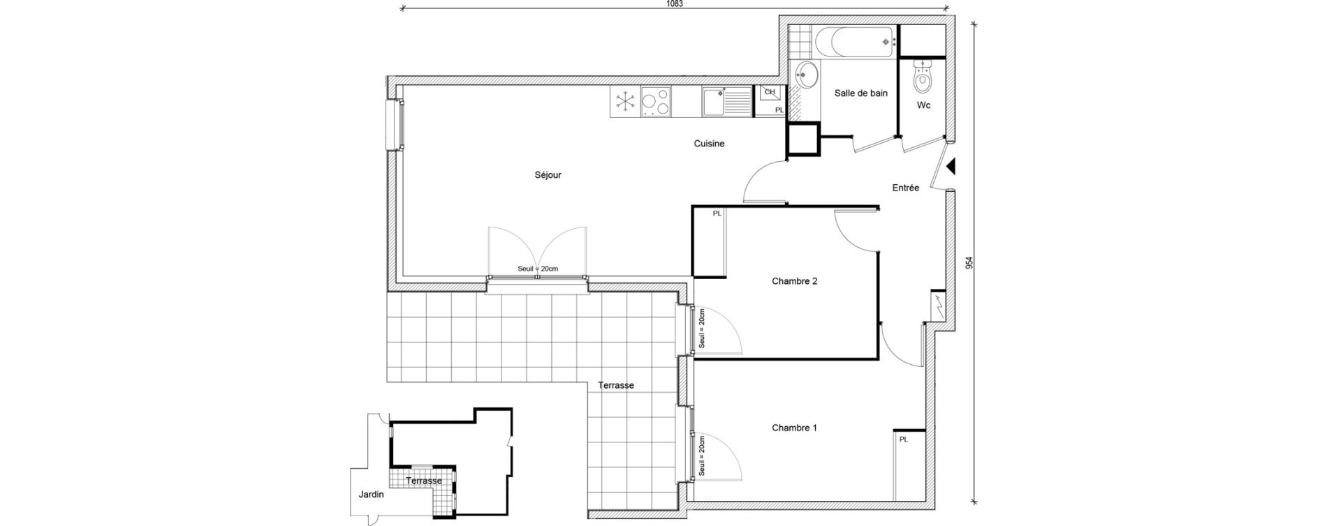 Appartement T3 de 64,05 m2 &agrave; Gargenville Centre