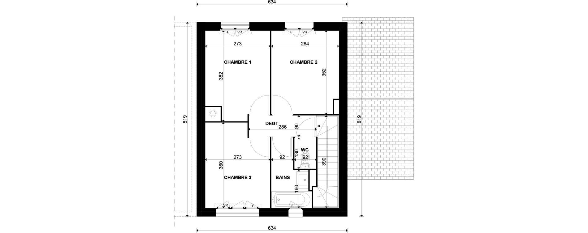 Maison T4 de 75,05 m2 &agrave; Gazeran Centre