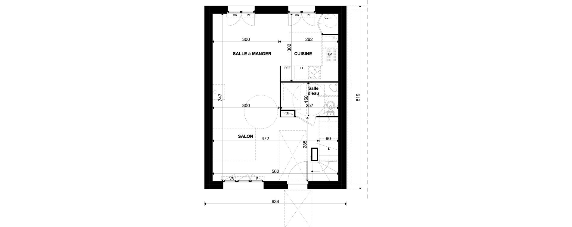 Maison T4 de 75,05 m2 &agrave; Gazeran Centre