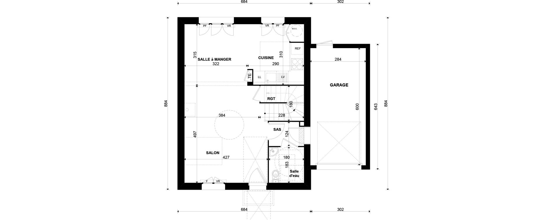 Maison T4 de 90,24 m2 &agrave; Gazeran Centre