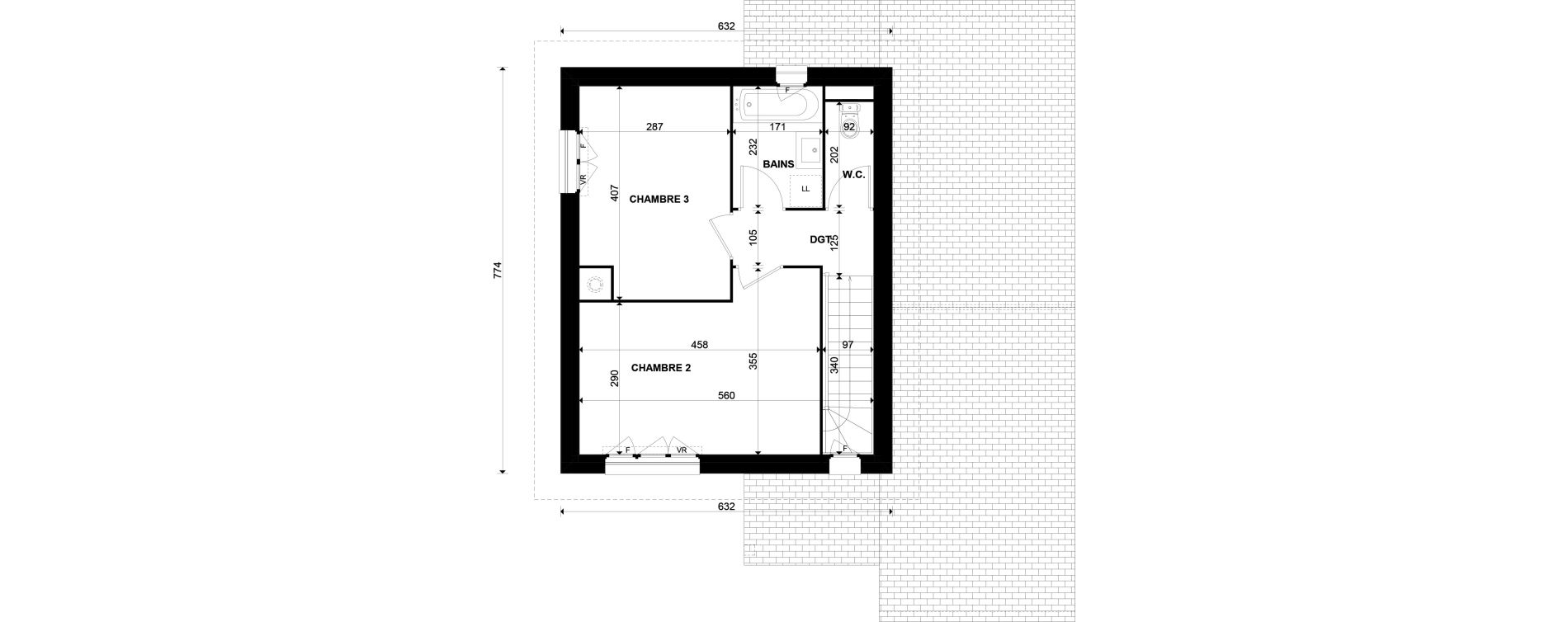 Maison T4 de 90,15 m2 &agrave; Gazeran Centre