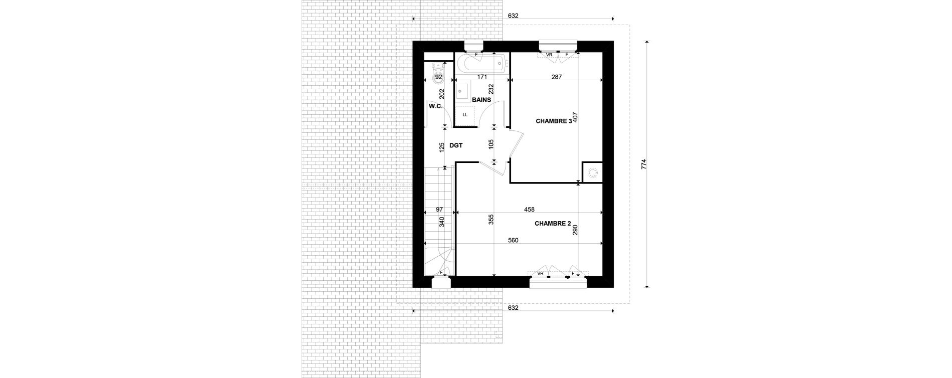 Maison T4 de 90,15 m2 &agrave; Gazeran Centre