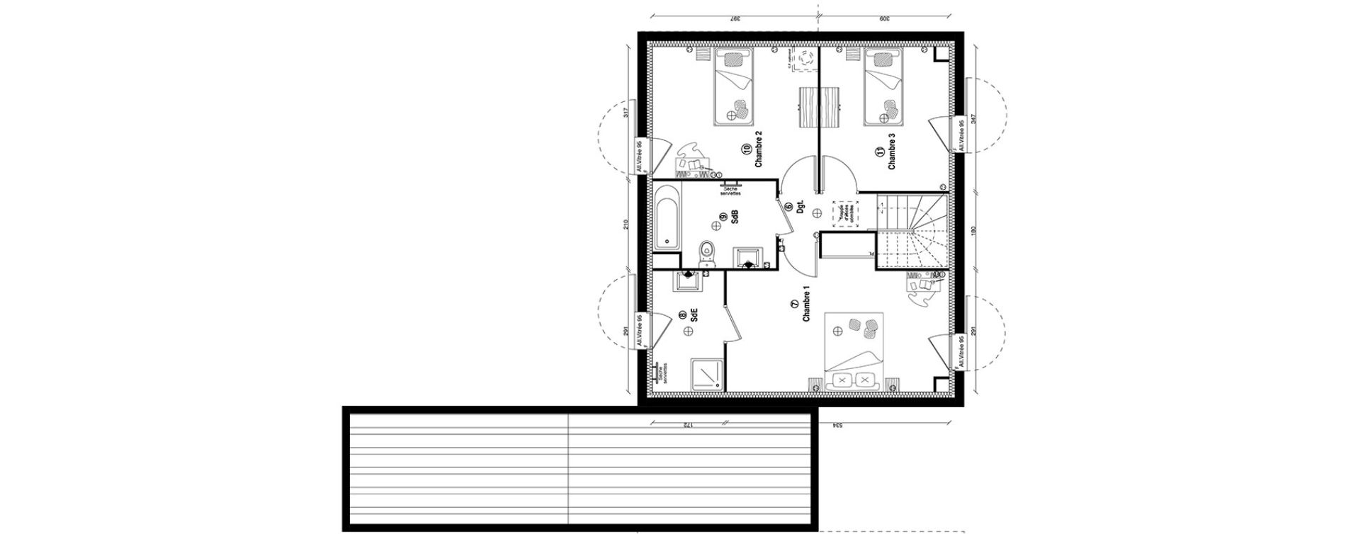 Maison T4 de 109,80 m2 &agrave; Guyancourt Centre
