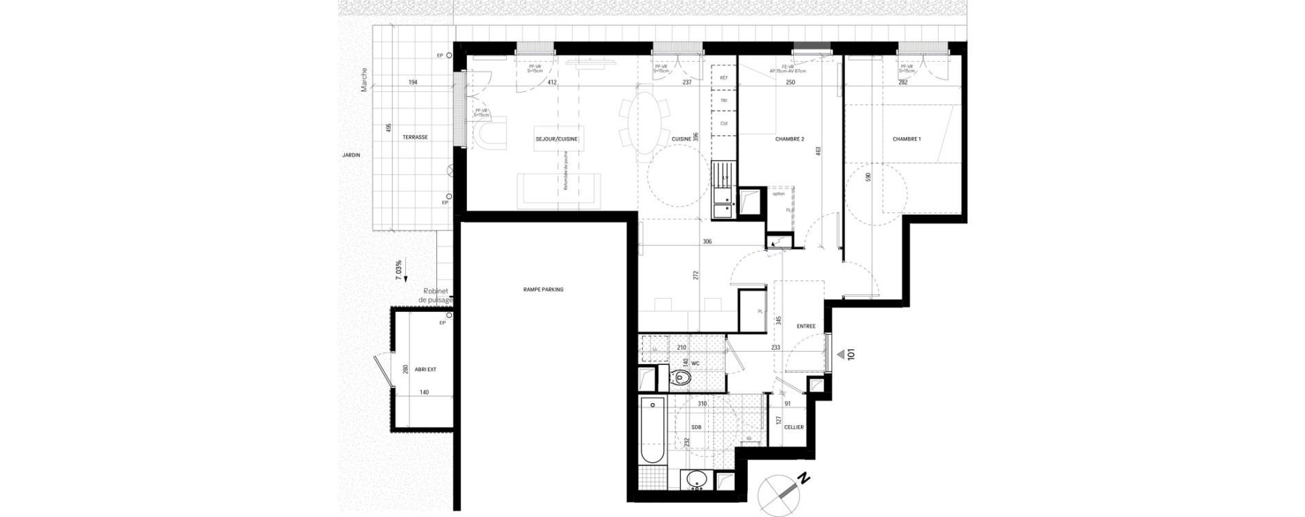 Appartement T3 de 73,25 m2 &agrave; Guyancourt Pont du routoir