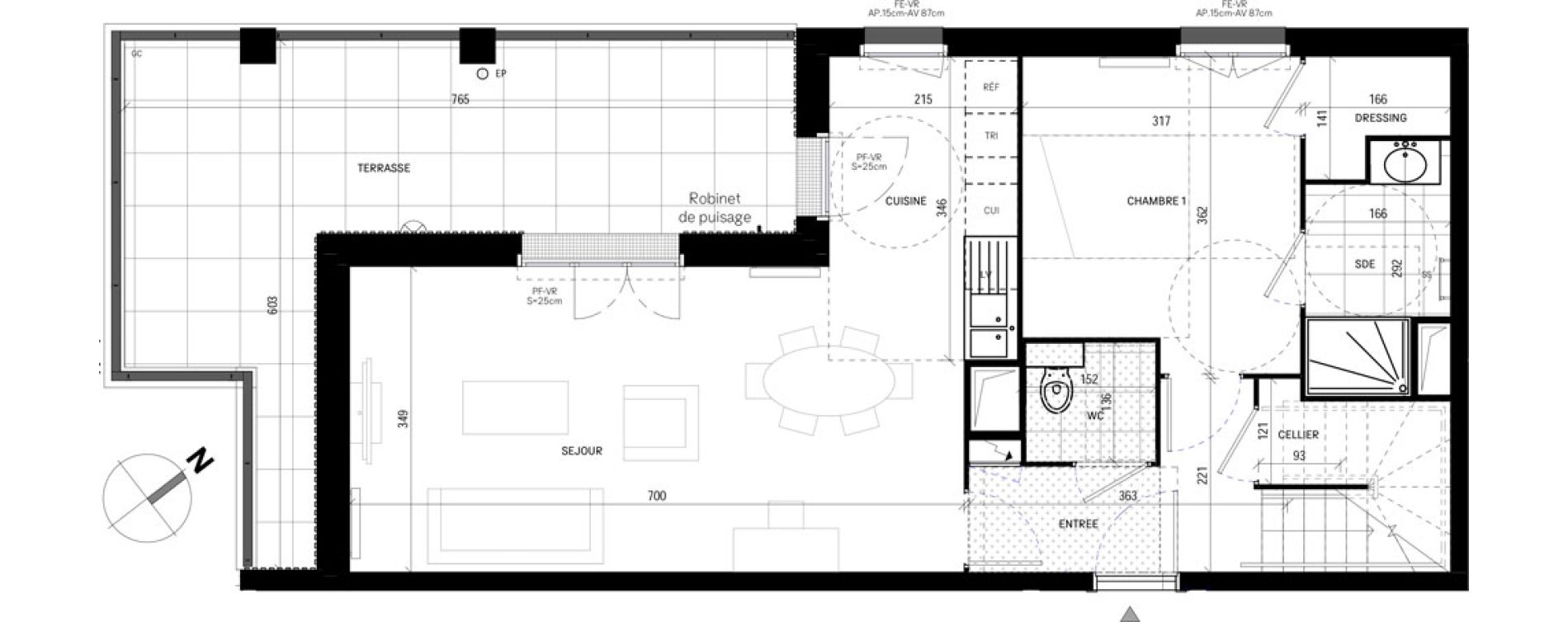 Duplex T4 de 88,52 m2 &agrave; Guyancourt Pont du routoir