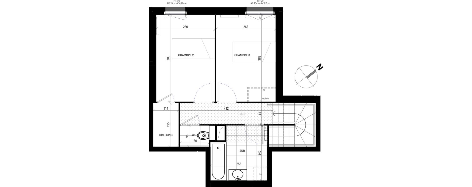 Duplex T4 de 88,52 m2 &agrave; Guyancourt Pont du routoir