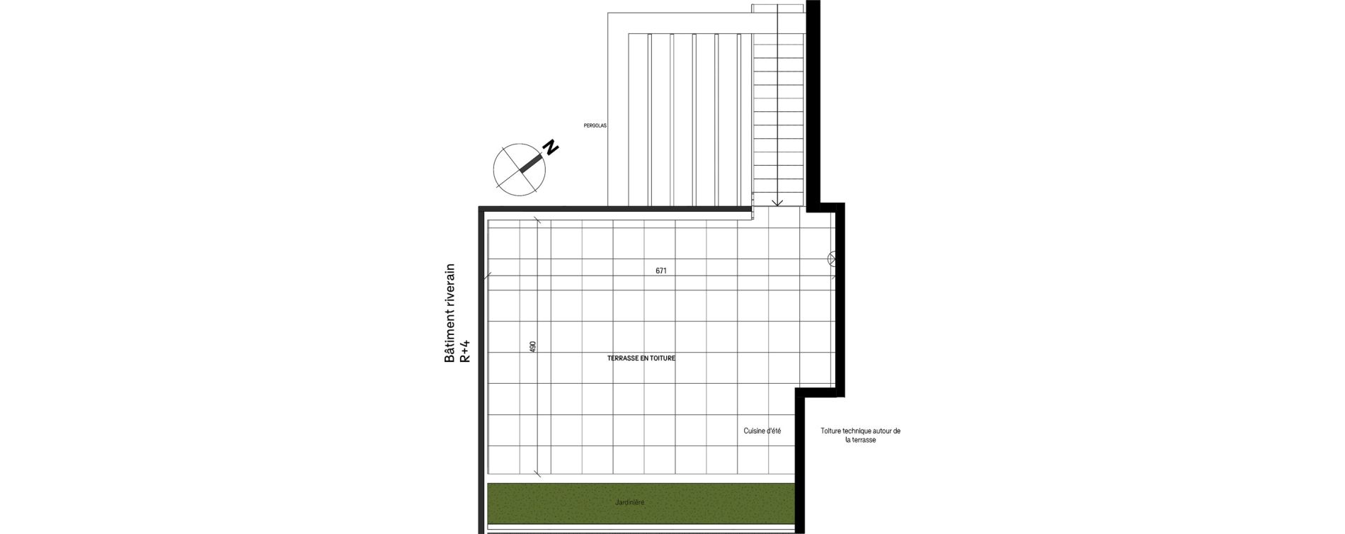 Souplex T5 de 107,28 m2 &agrave; Guyancourt Pont du routoir