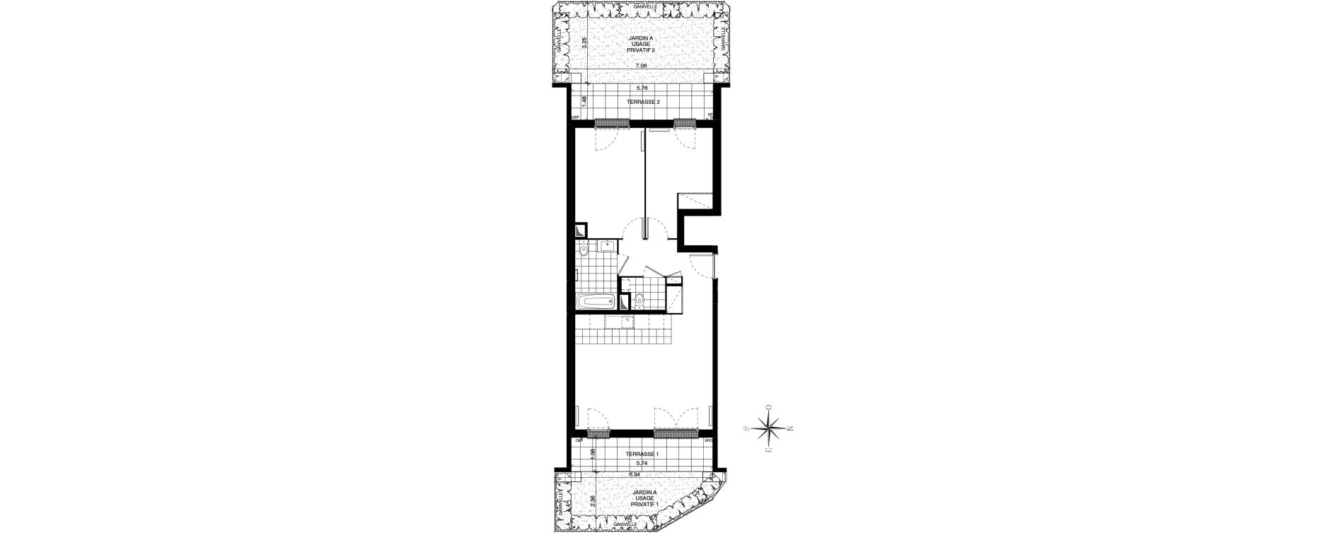 Appartement T3 de 63,39 m2 &agrave; Guyancourt Centre