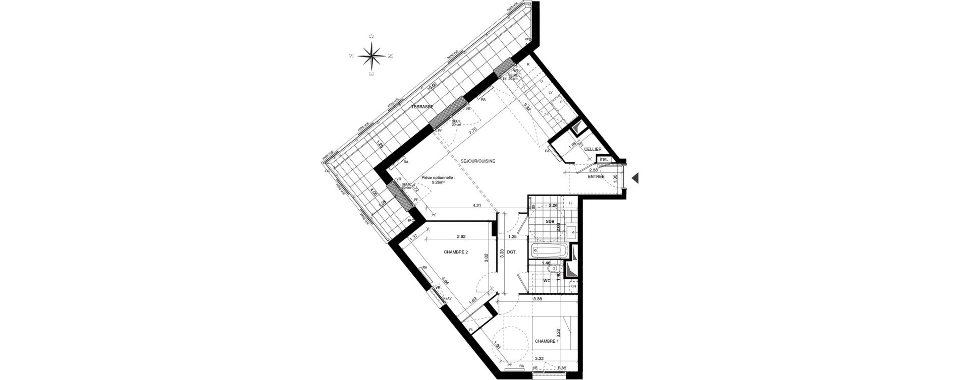 Appartement T3 de 73,36 m2 &agrave; Guyancourt Centre