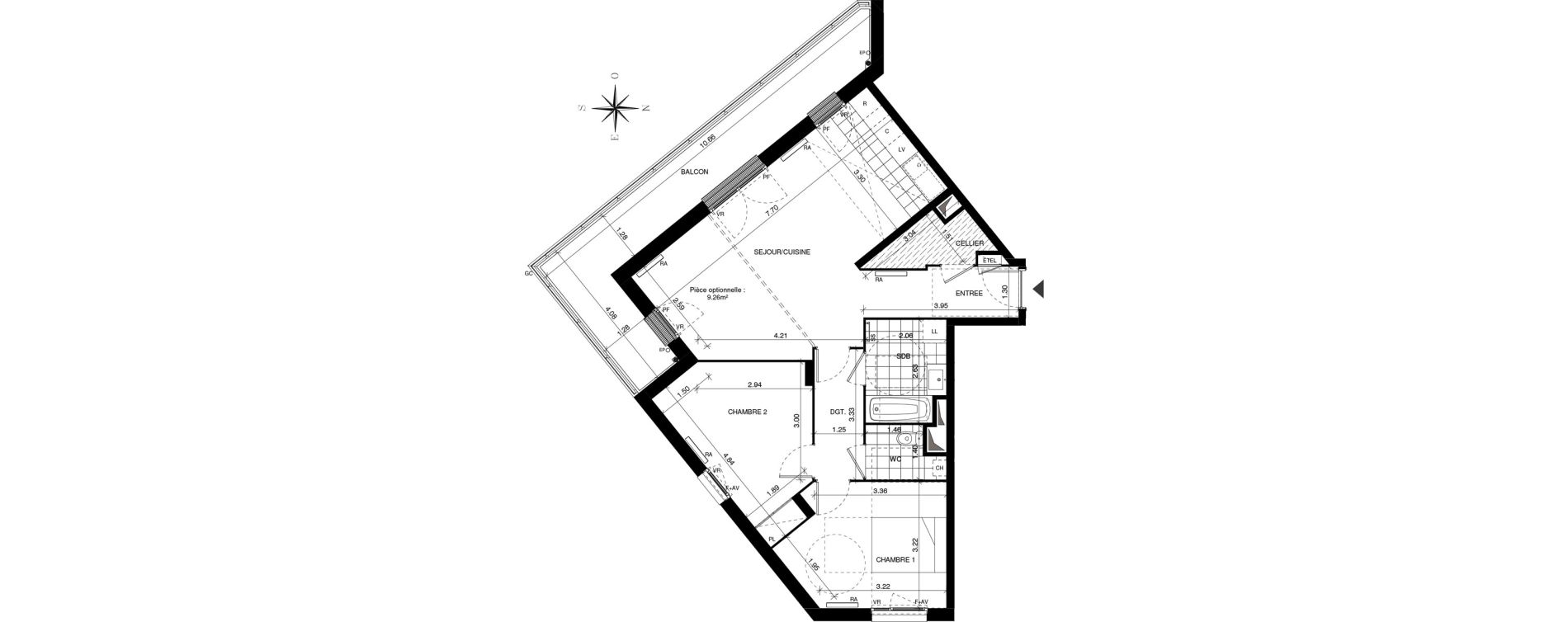 Appartement T3 de 73,07 m2 &agrave; Guyancourt Centre