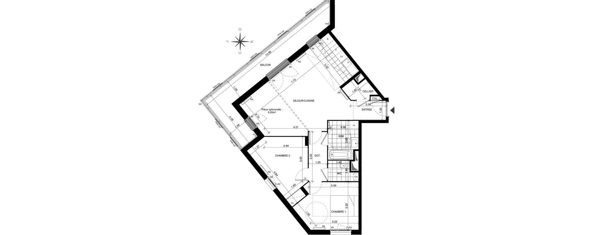 Appartement T3 de 73,36 m2 &agrave; Guyancourt Centre