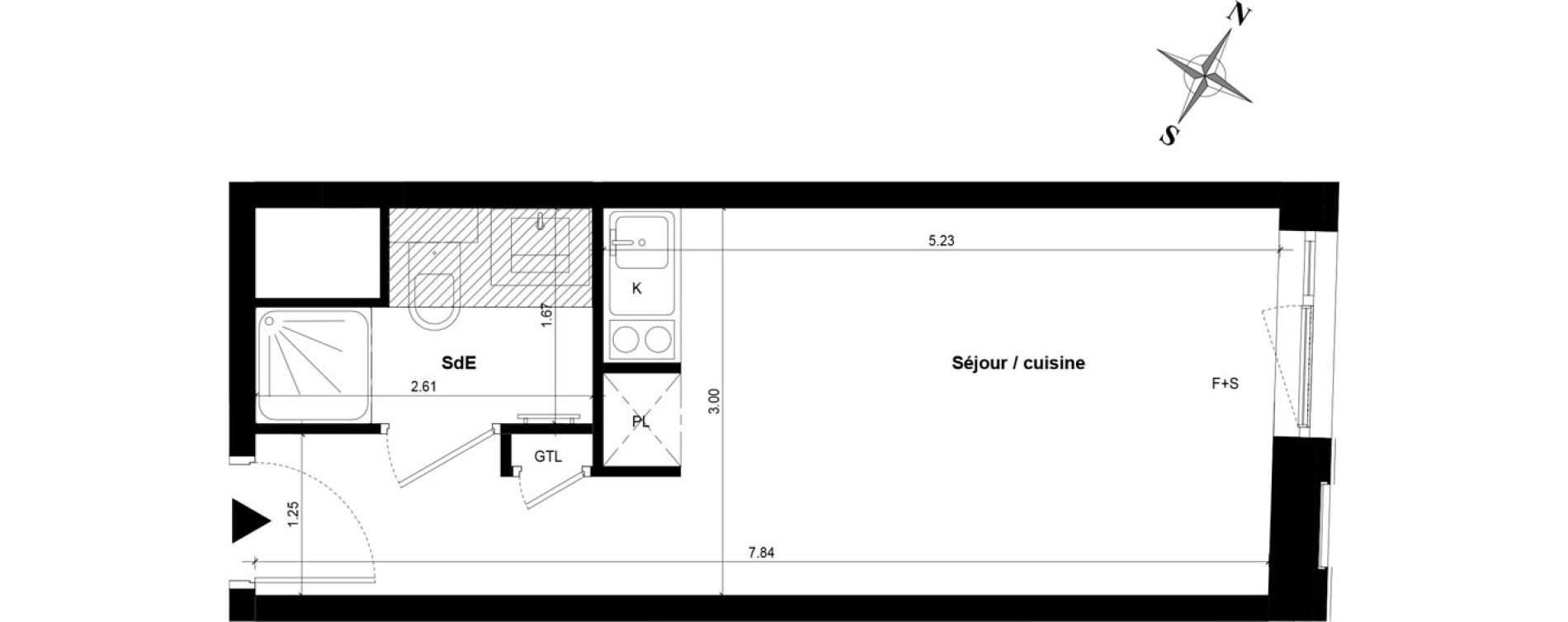 Appartement T1 de 22,14 m2 &agrave; Guyancourt Centre