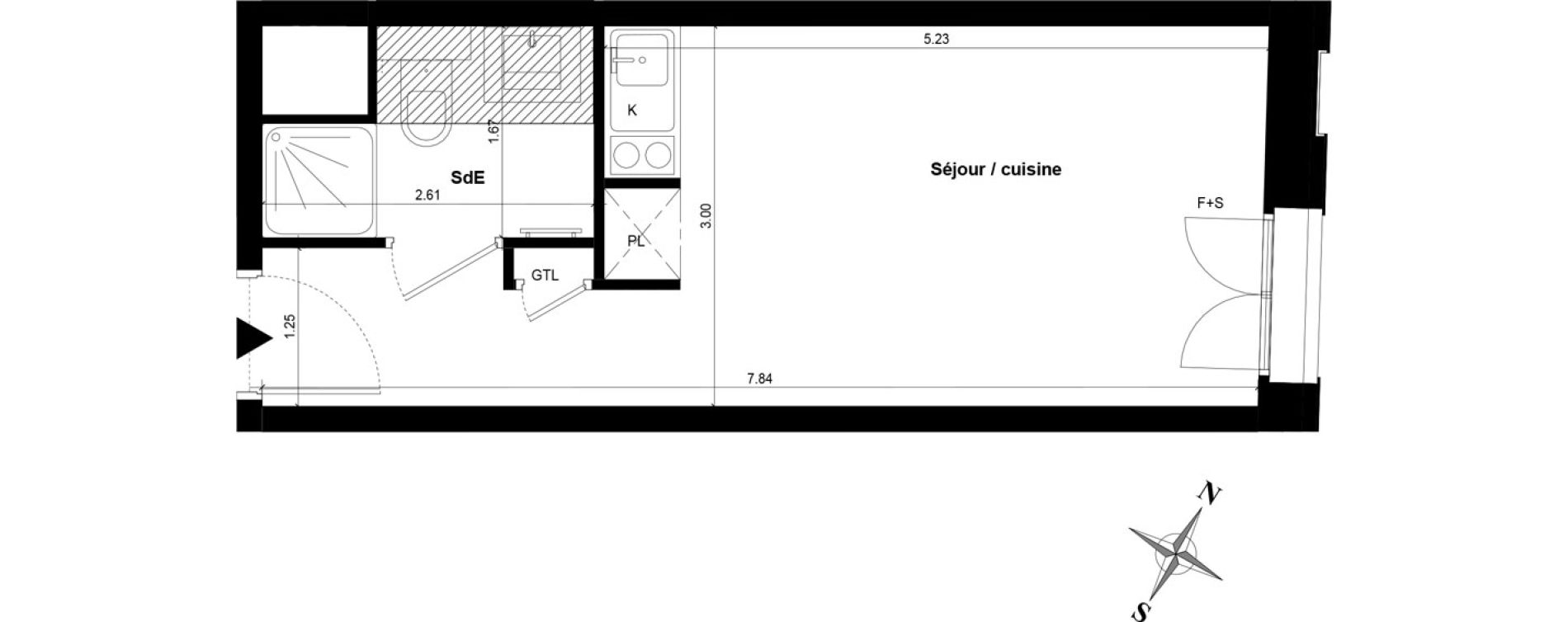 Appartement T1 de 22,25 m2 &agrave; Guyancourt Centre