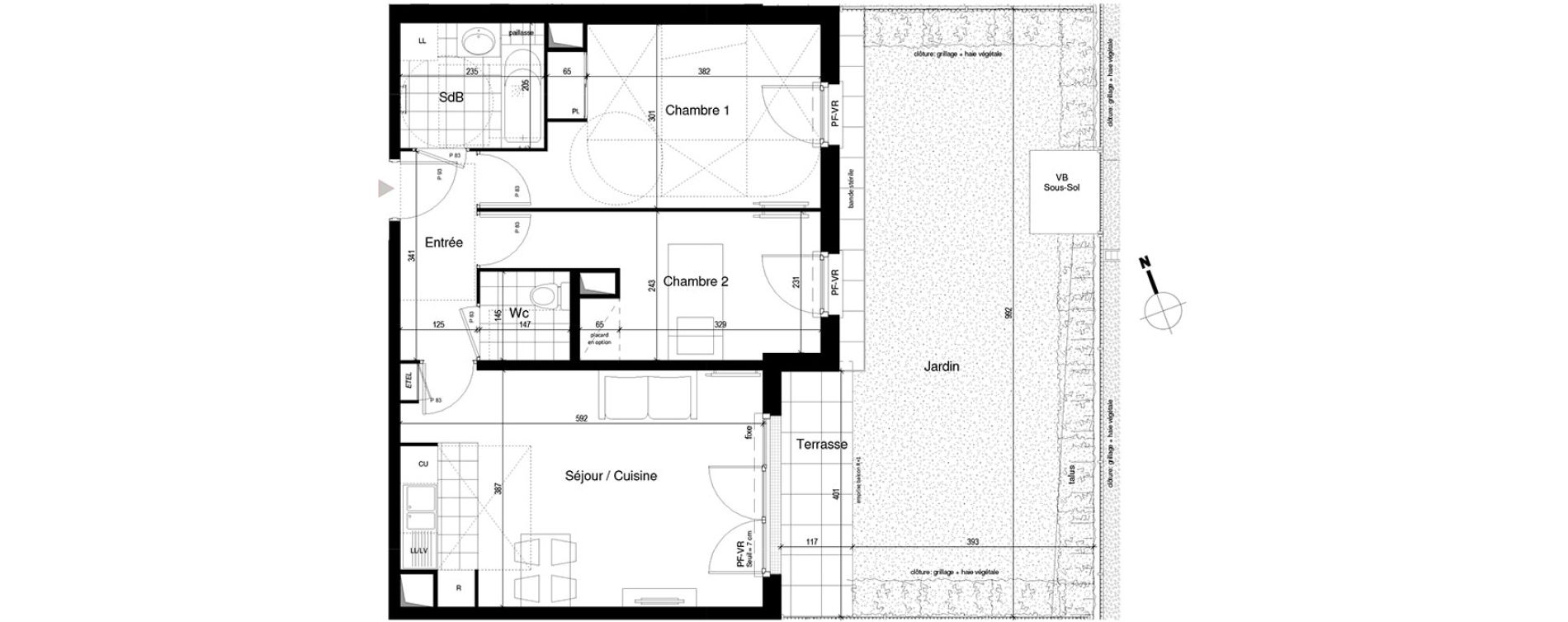 Appartement T3 de 58,47 m2 &agrave; Guyancourt Centre
