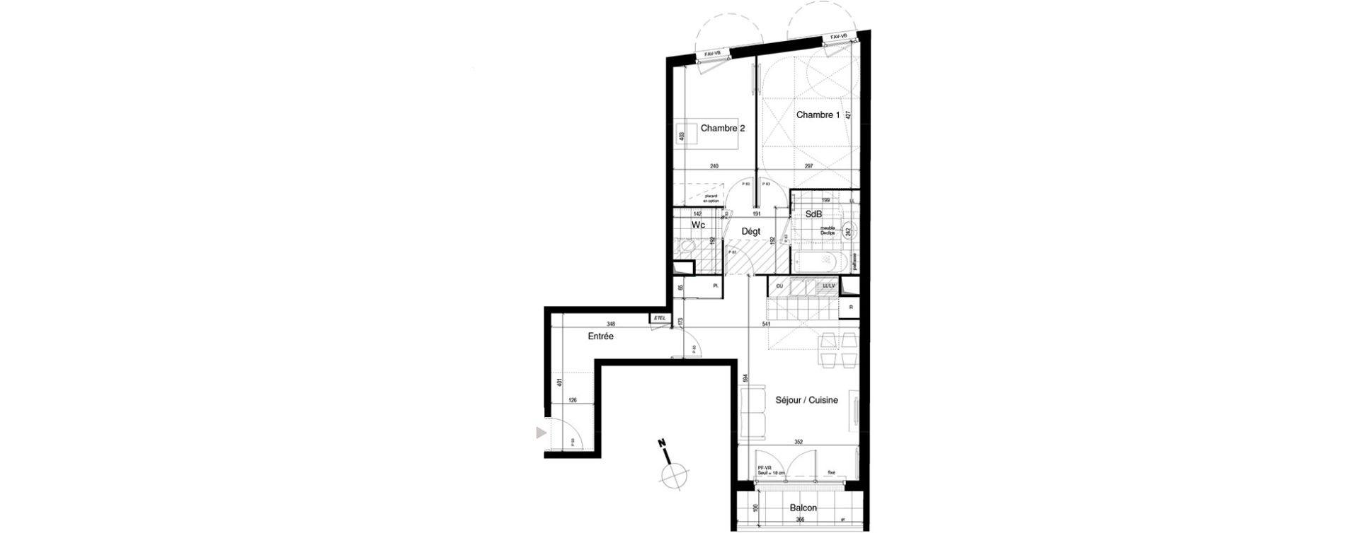 Appartement T3 de 66,33 m2 &agrave; Guyancourt Centre