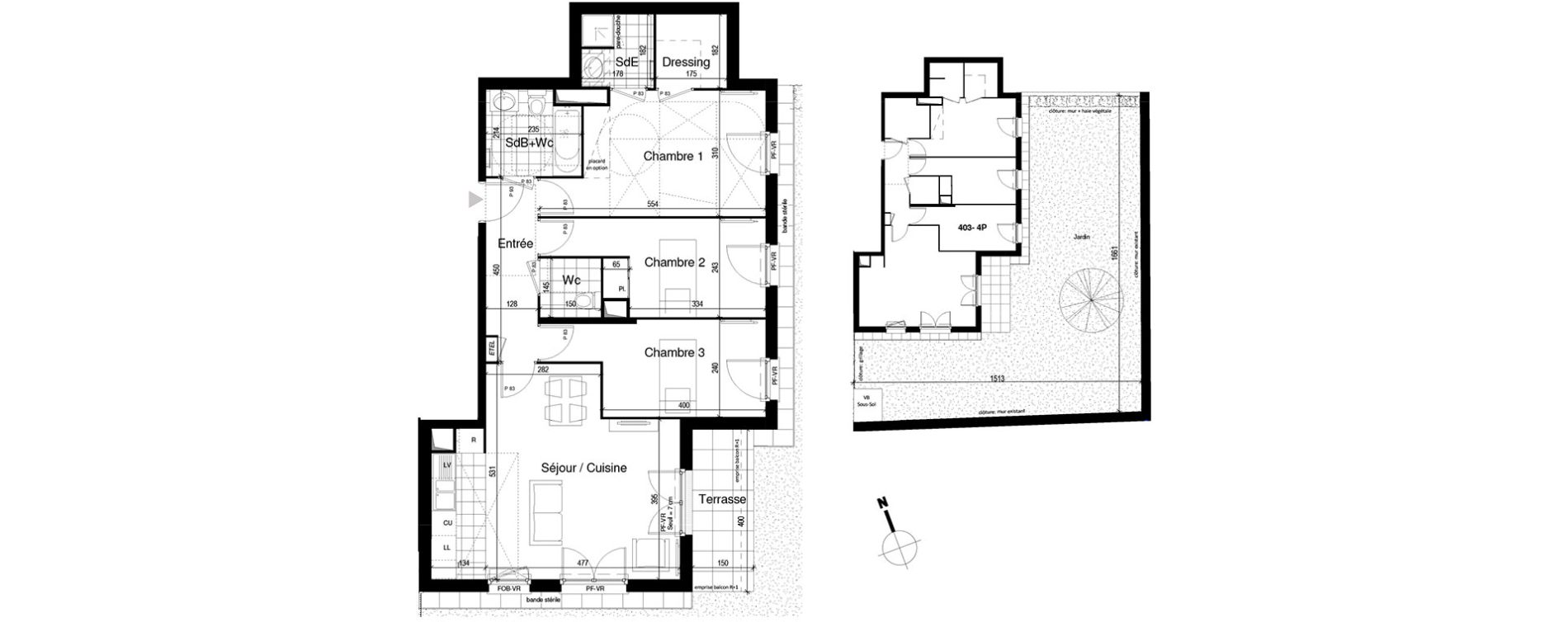Appartement T4 de 82,41 m2 &agrave; Guyancourt Centre