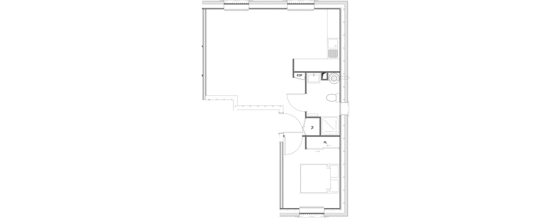 Appartement T2 de 42,14 m2 &agrave; Hardricourt Centre