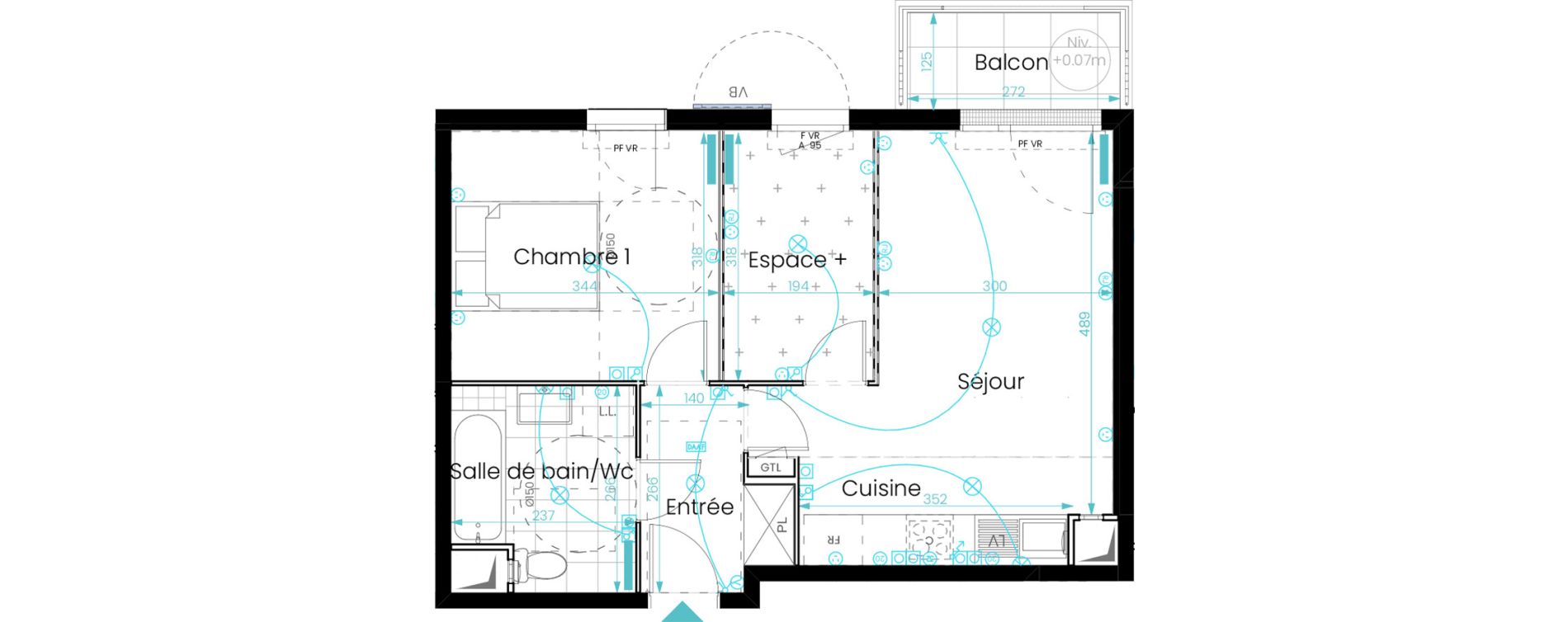 Appartement T2 de 46,50 m2 &agrave; Hardricourt Centre