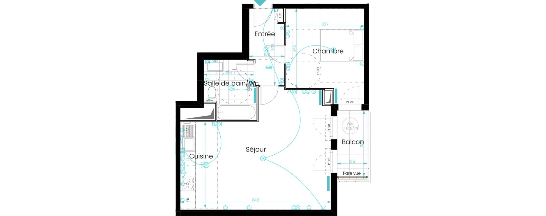 Appartement T2 de 51,30 m2 &agrave; Hardricourt Centre