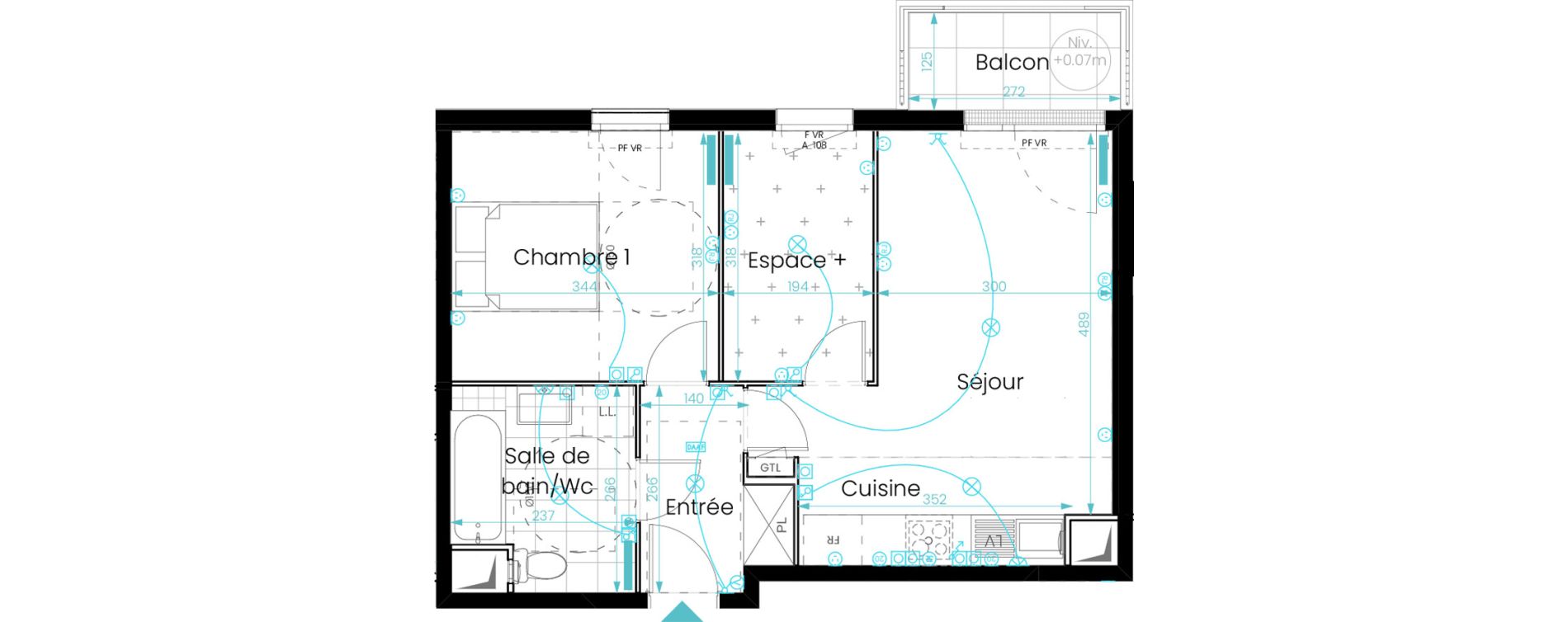 Appartement T2 de 46,50 m2 &agrave; Hardricourt Centre