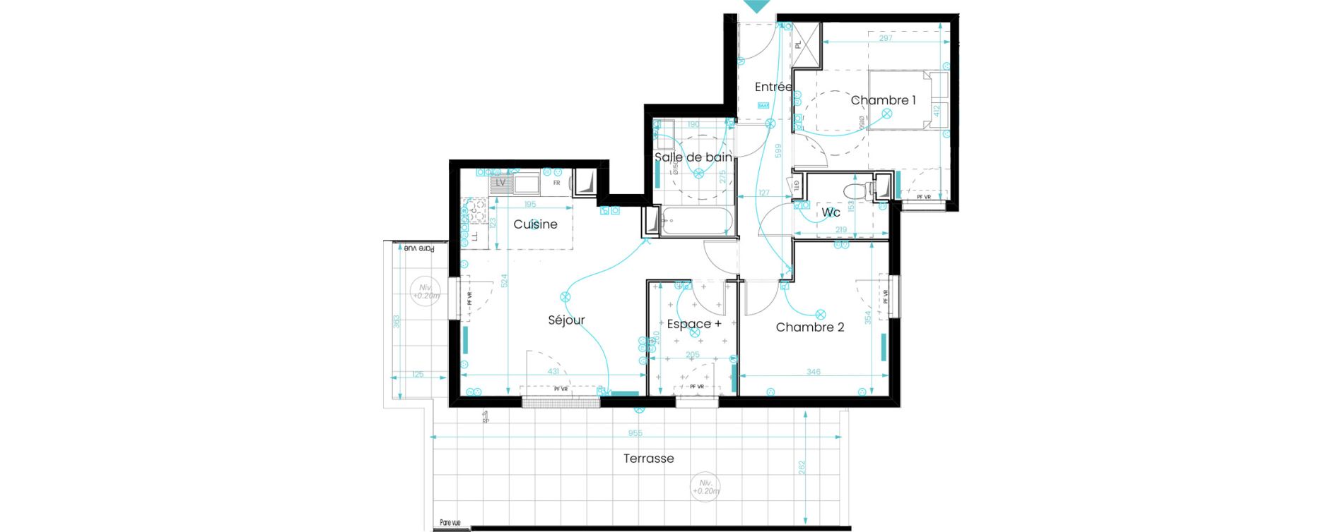 Appartement T3 de 68,90 m2 &agrave; Hardricourt Centre